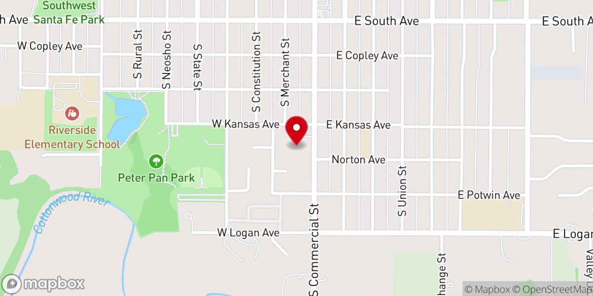 Map showing location of Cornerstone Baptist Church