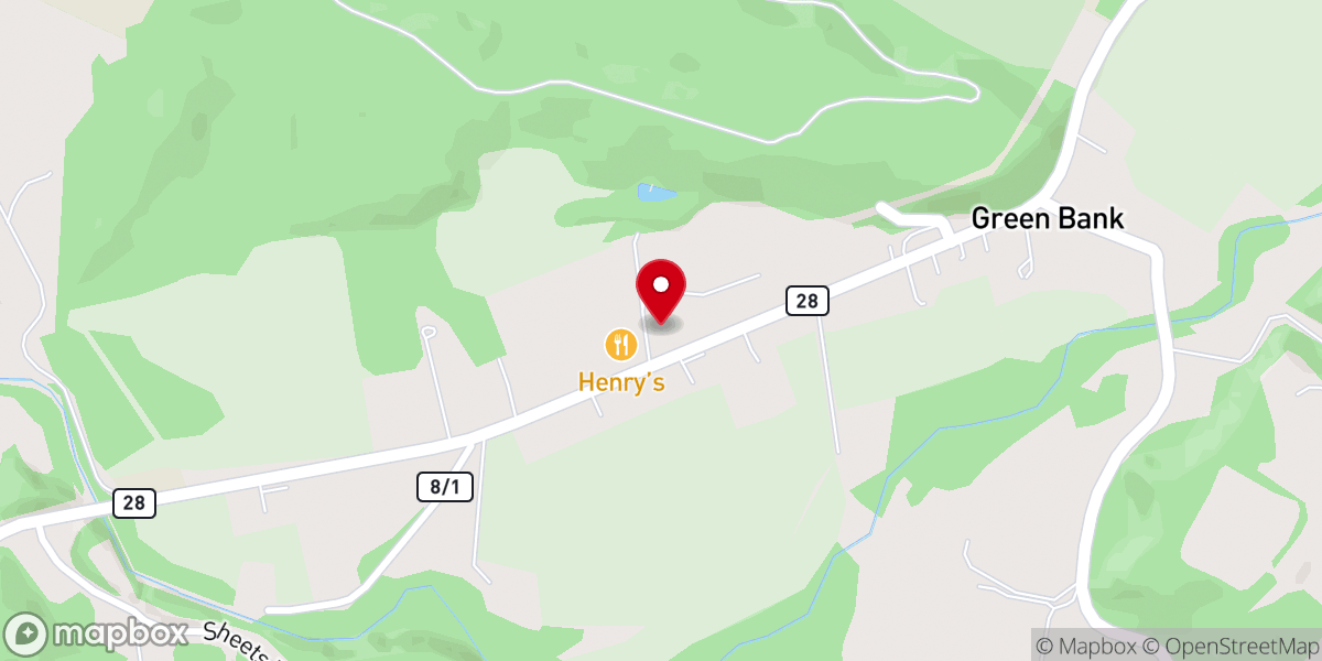Map showing location of Hebron Baptist Church