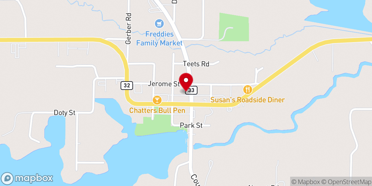 Map showing location of Rlds church
