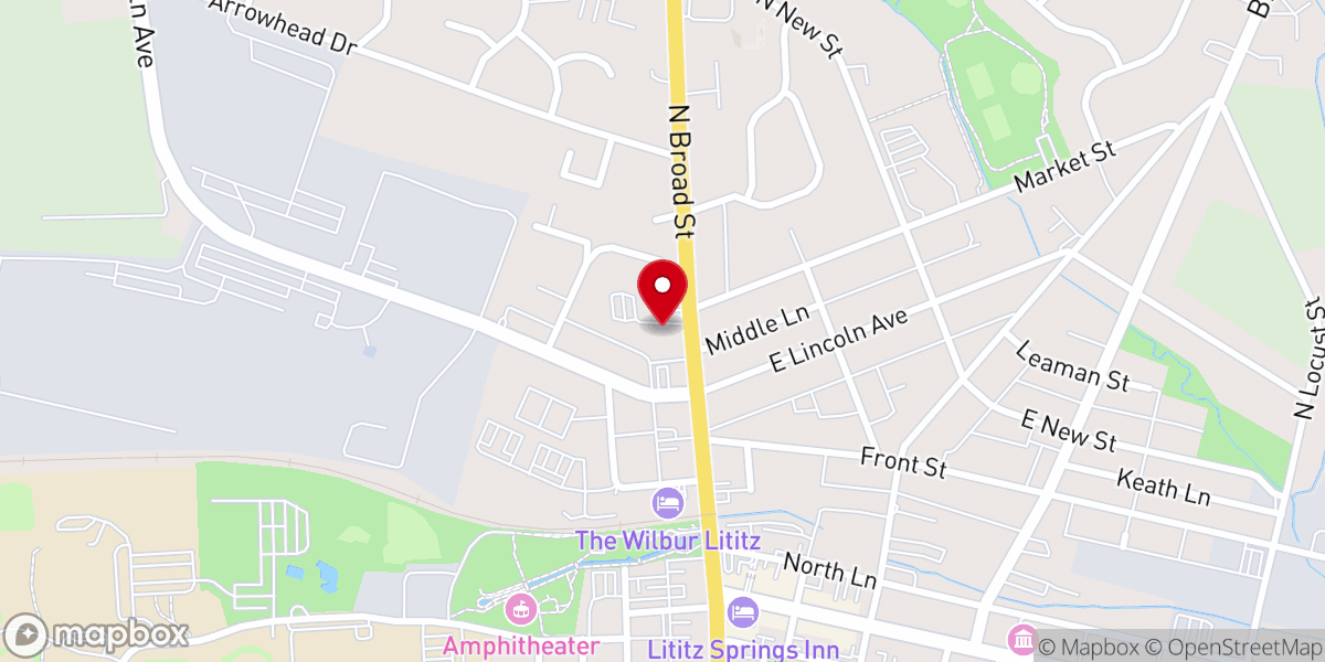 Map showing location of St Luke's United Church-Christ