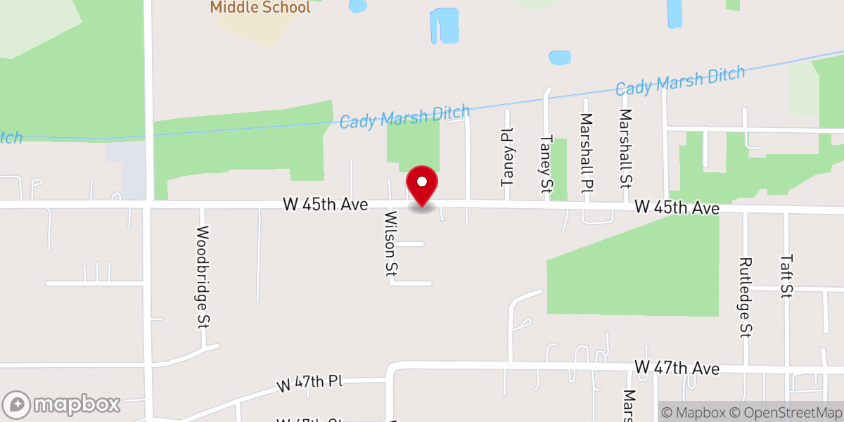 Map showing location of Victory General Baptist Church
