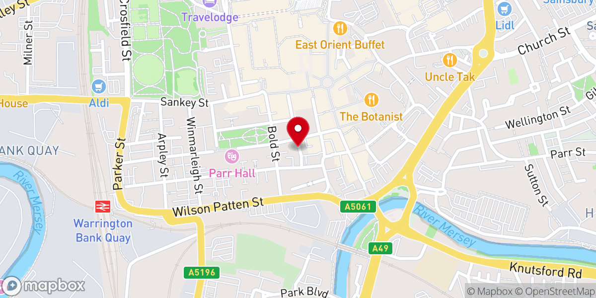 Map showing location of Friars Green Independent Methodist Chapel