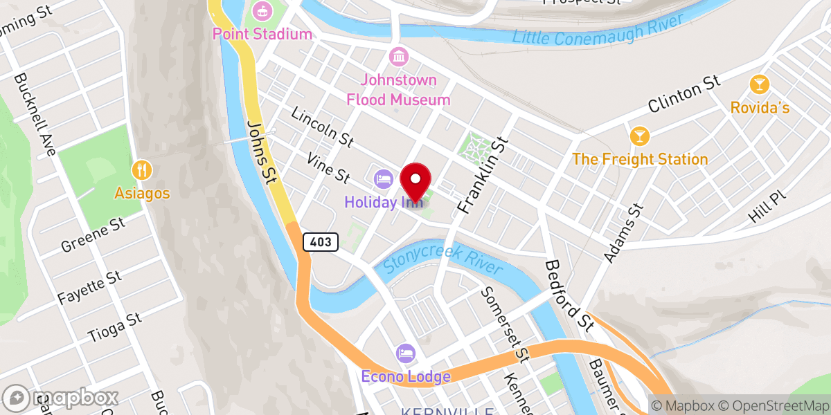 Map showing location of First Lutheran Church