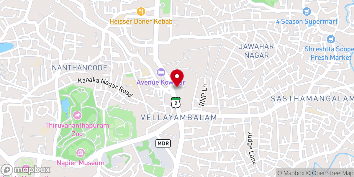 Map showing location of St. Thérèse of Lisieux Roman Catholic Church, Vellayambalam