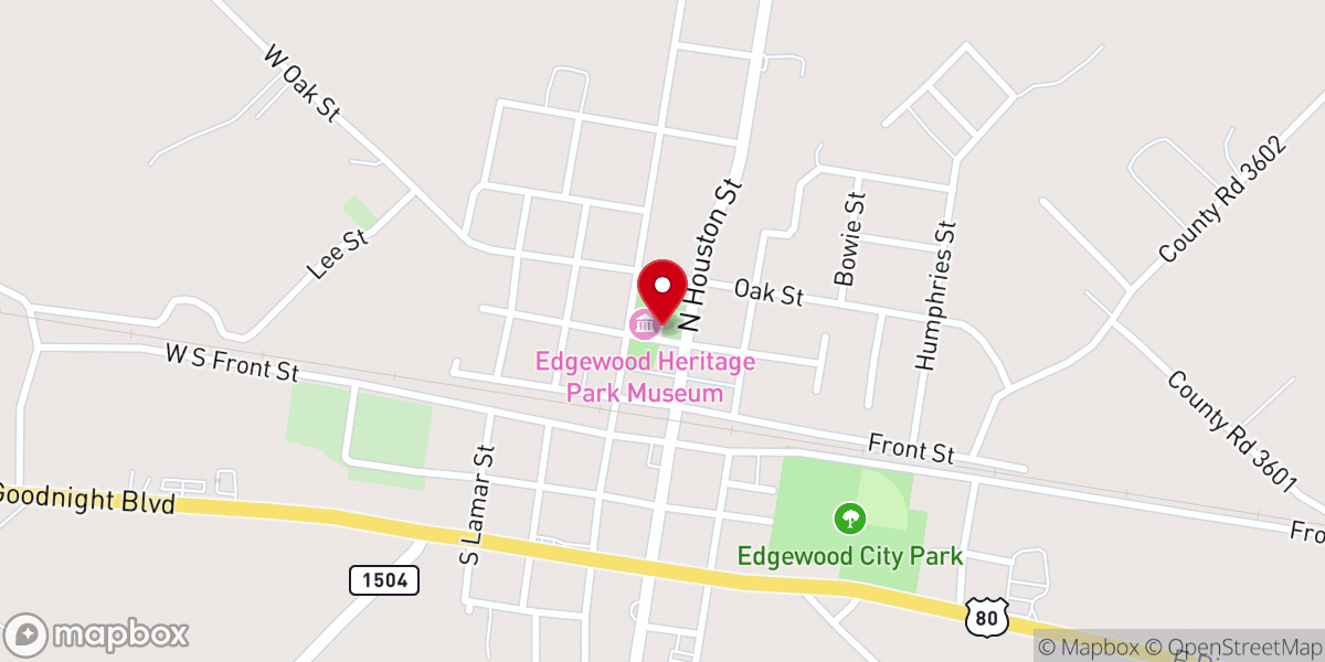 Map showing location of Edgewood Historical Society