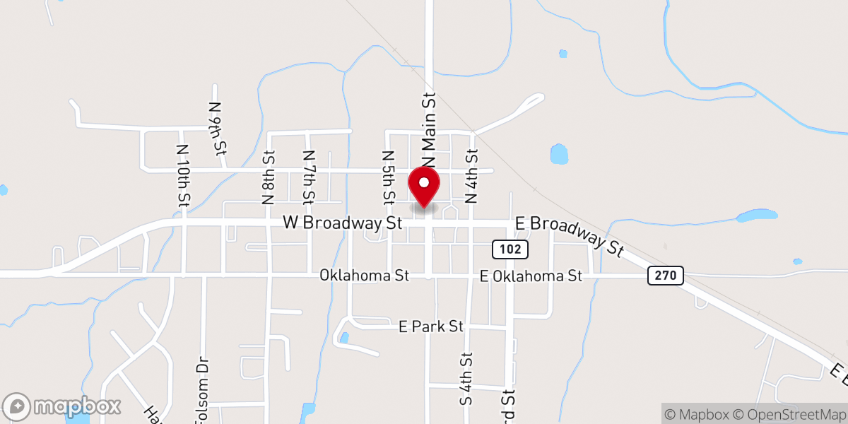 Map showing location of Grace Point Church