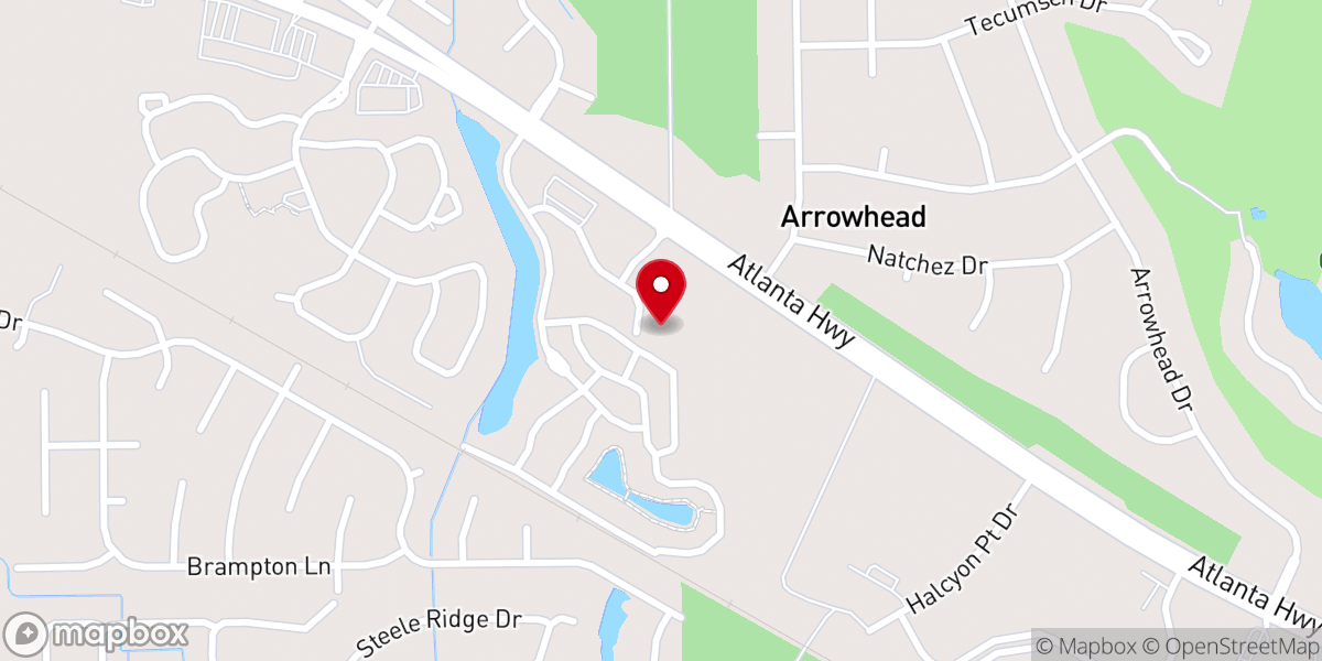 Map showing location of Calvary Baptist Church