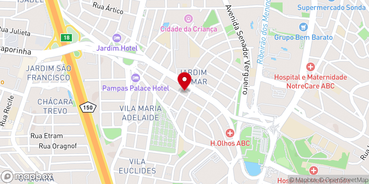 Map showing location of Paróquia Santíssima Virgem