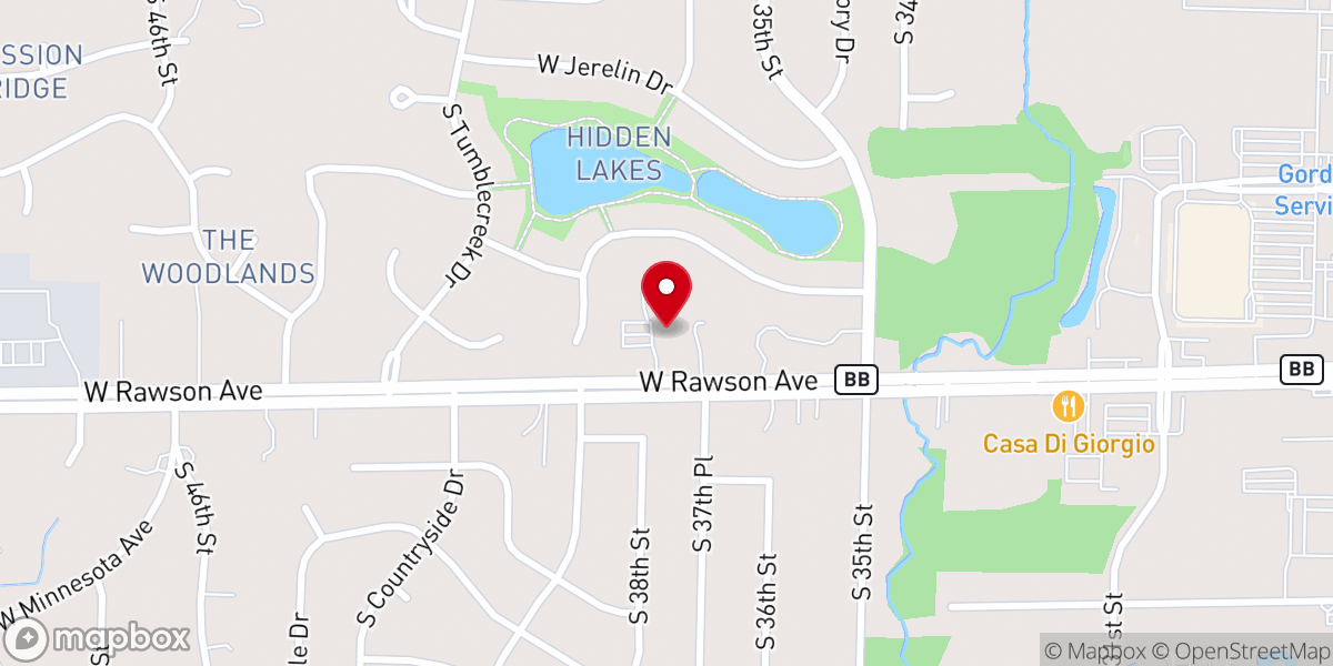 Map showing location of Faith Presbyterian Church