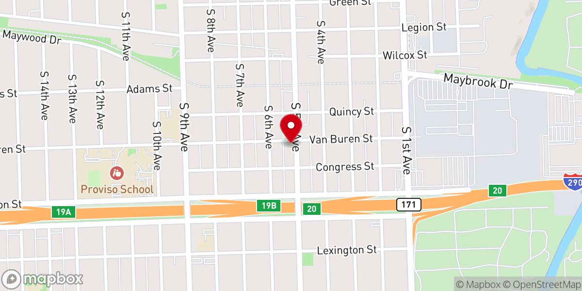 Map showing location of New Horizon Baptist Church