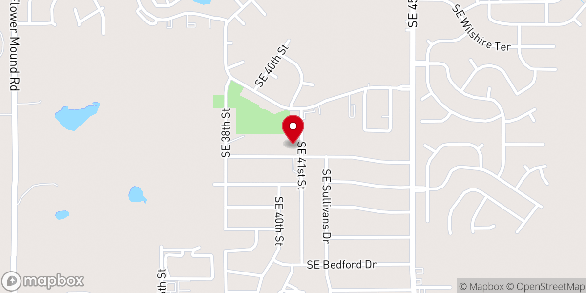 Map showing location of Aldersgate United Methodist Church