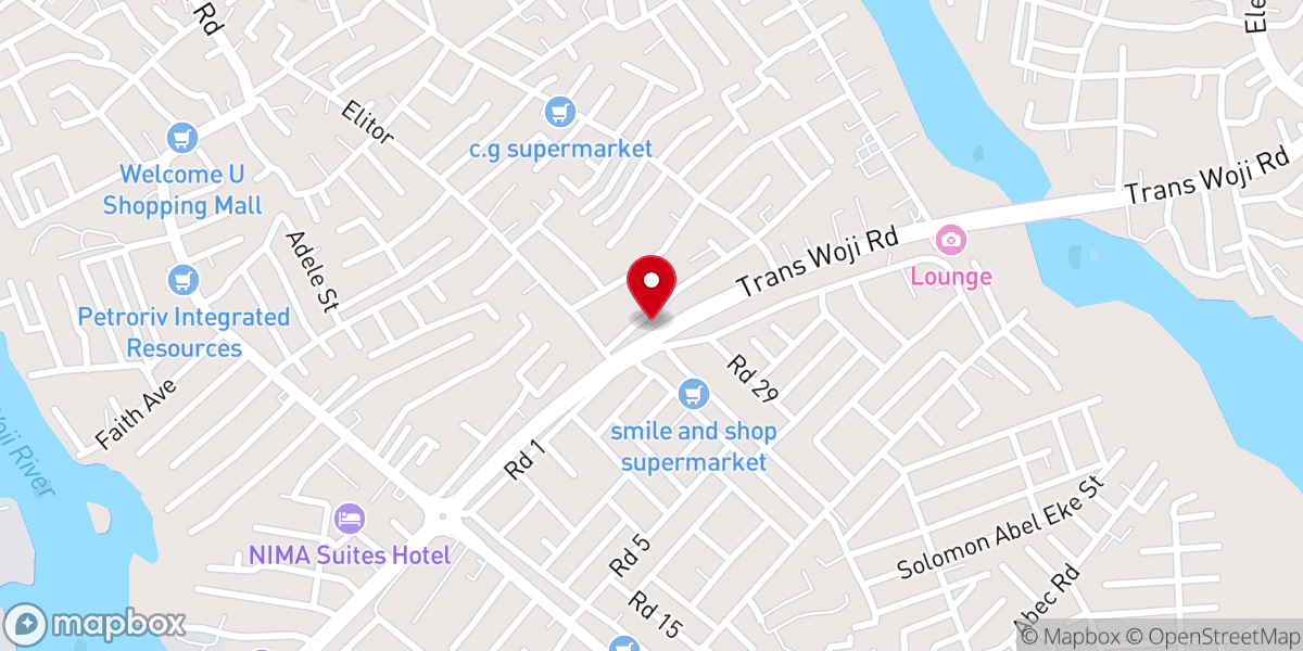 Map showing location of KingsWord International Church, Port Harcourt