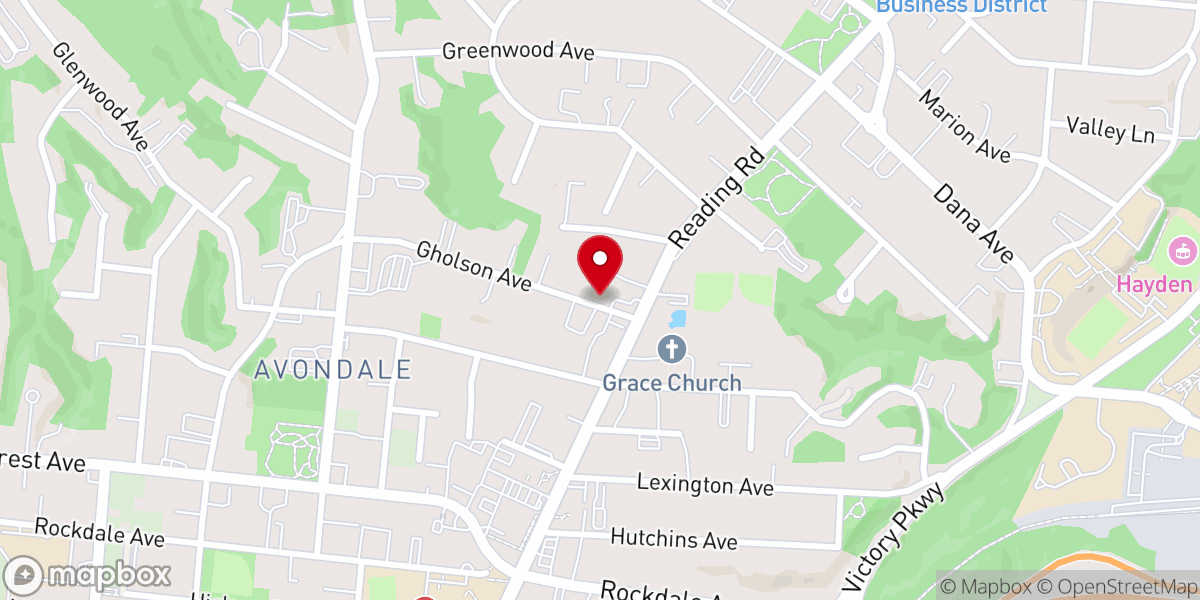 Map showing location of Mosaic Vineyard Church