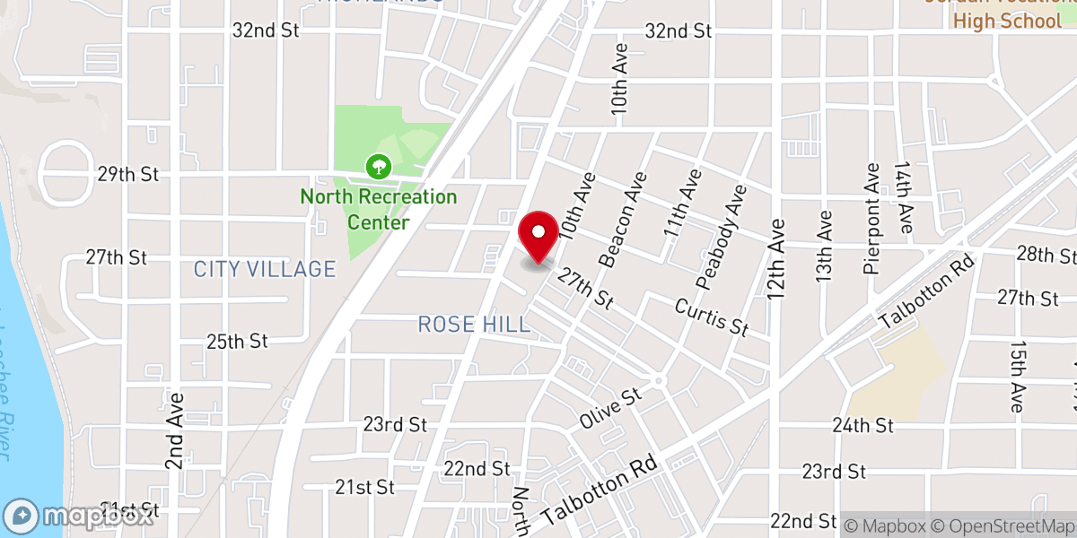 Map showing location of Pentecostal Deliverance Church
