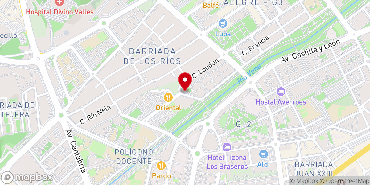 Map showing location of Iglesia Evangélica IECUA