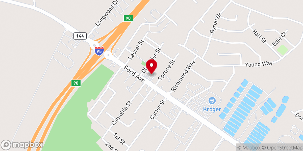 Map showing location of Calvary Holy Church of God