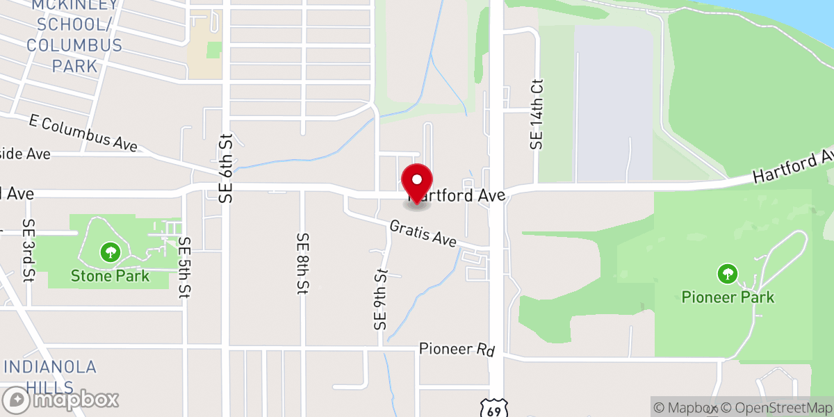 Map showing location of Faith Harvest Tabernacle Church