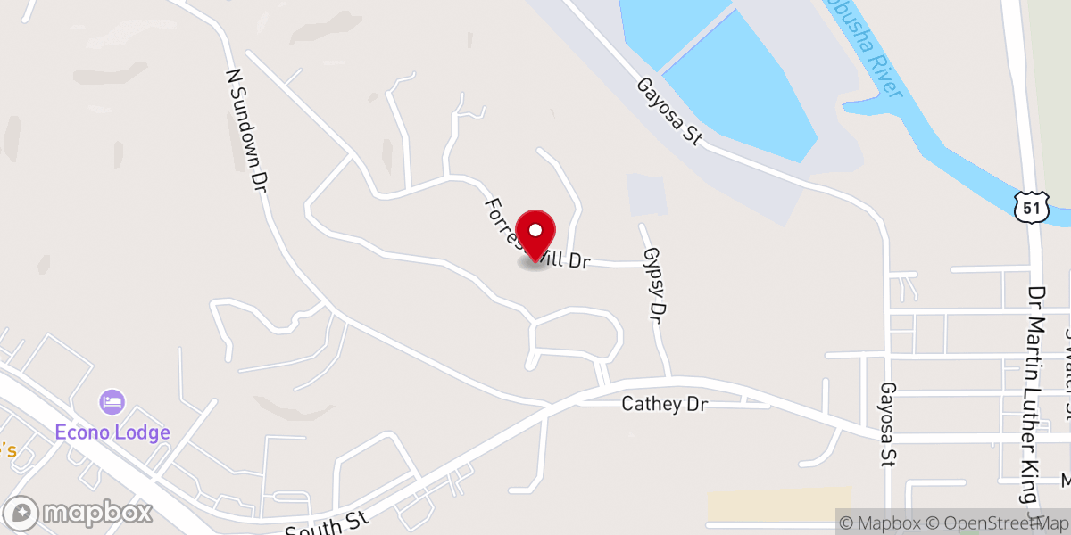 Map showing location of Greater New Deliverance Christian Church Inc