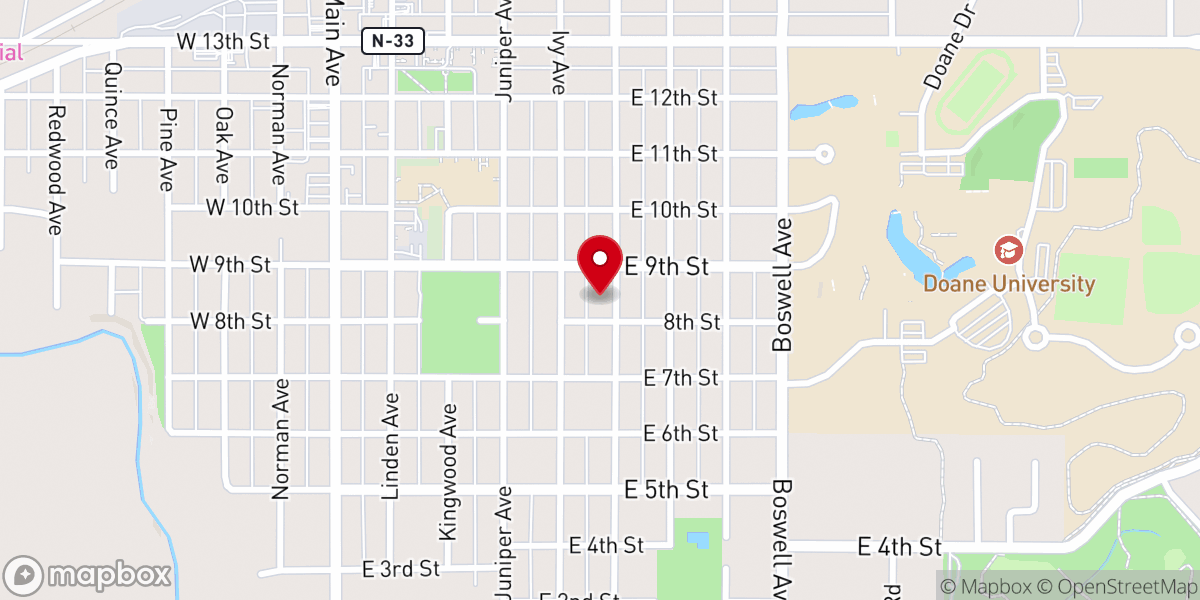Map showing location of Bethlehem Lutheran Church
