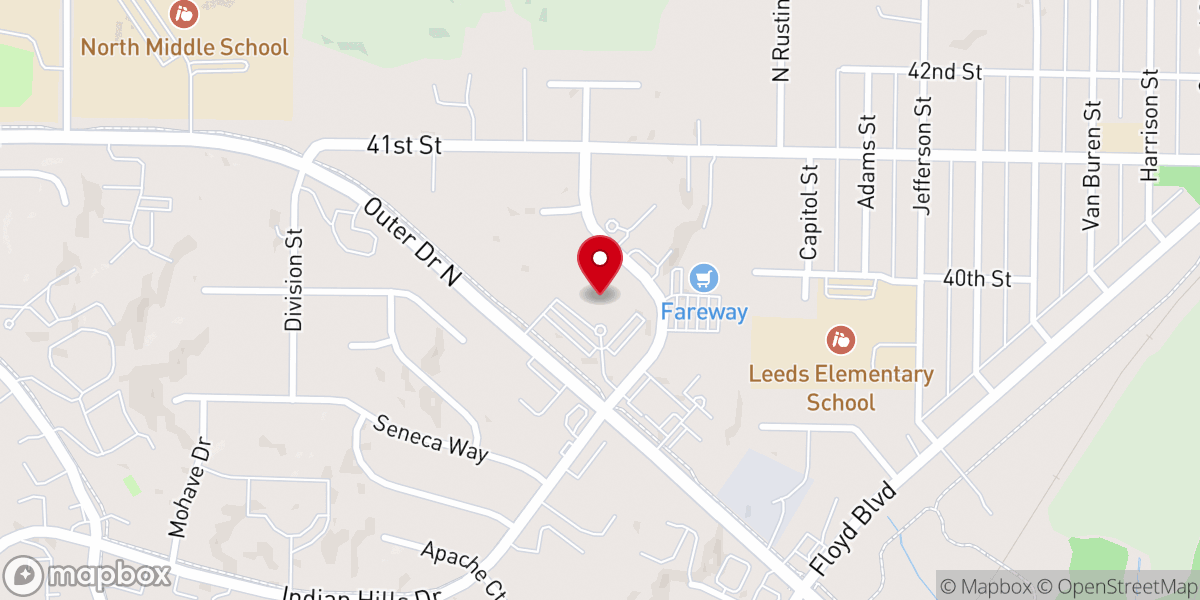 Map showing location of Central Baptist Church