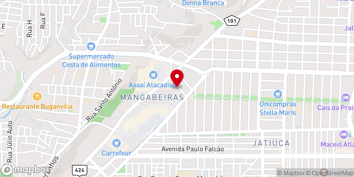 Map showing location of Assembléia de Deus em Stella Maris