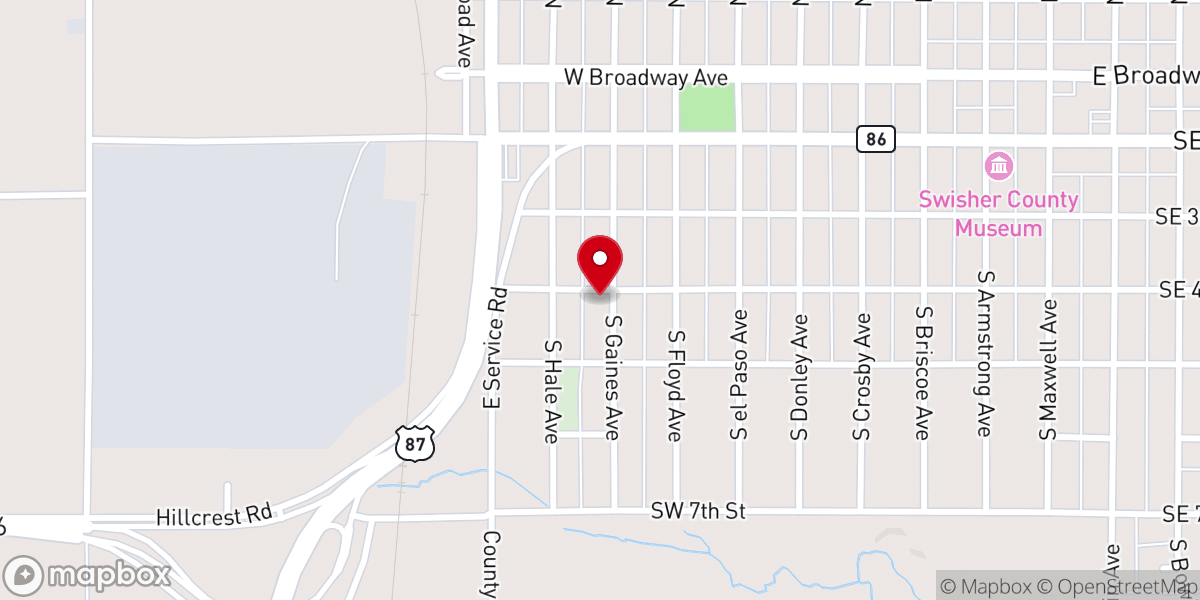 Map showing location of El Buen Pastor United Methodist Church