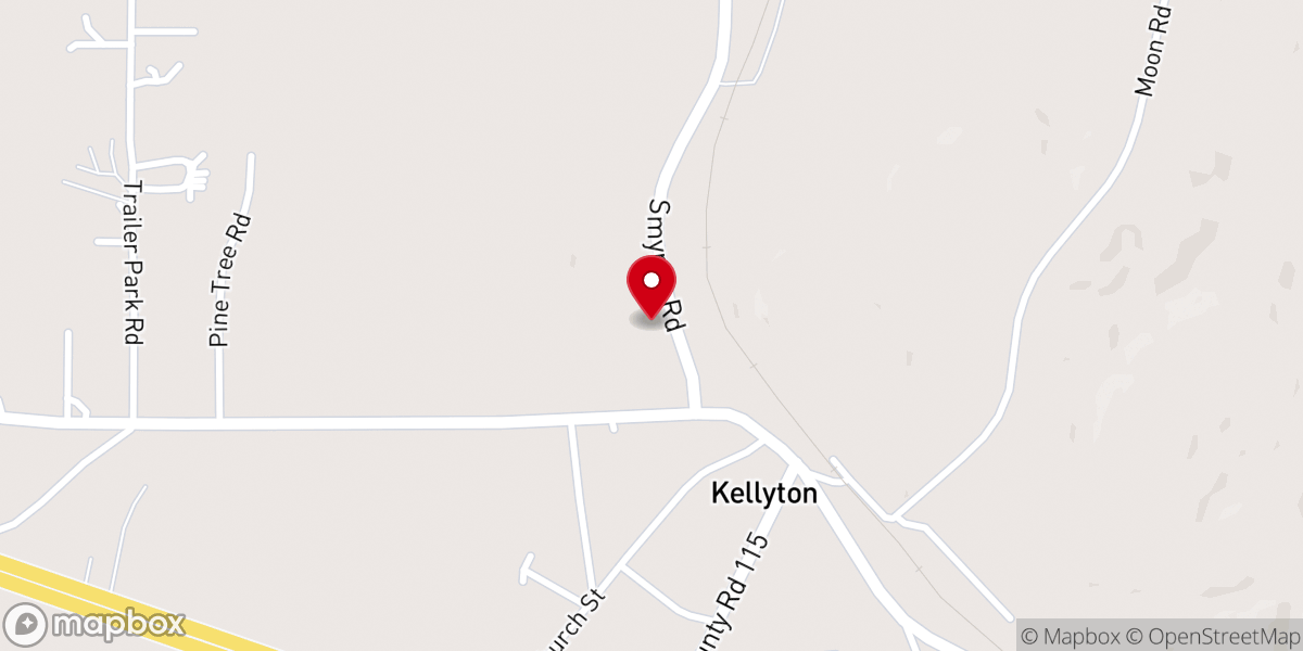 Map showing location of Kellyton United Methodist Church
