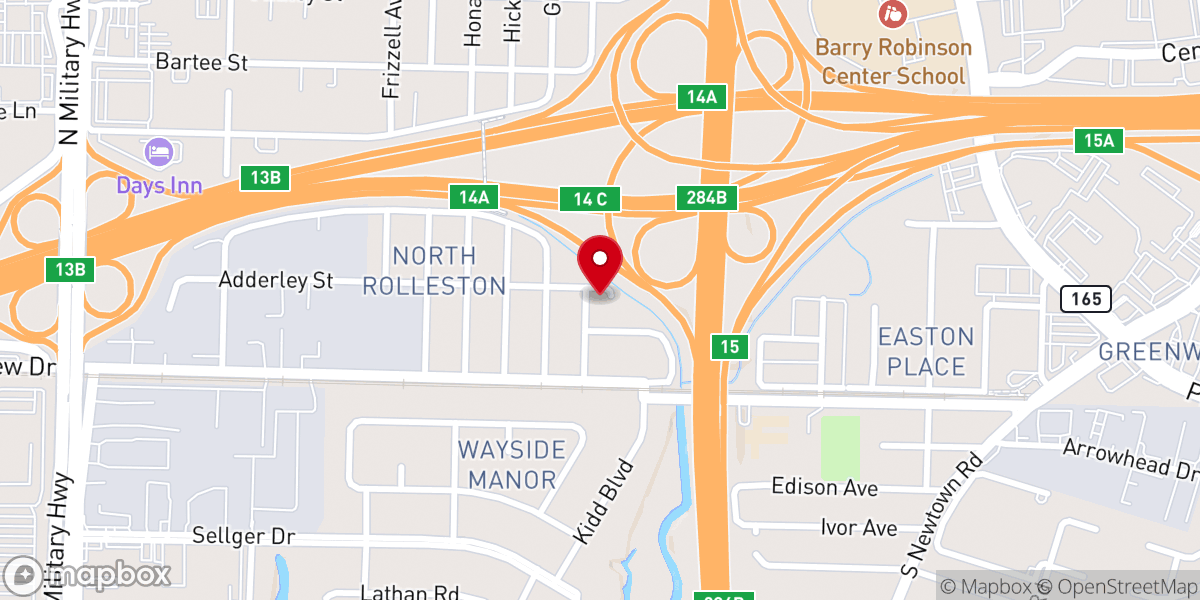Map showing location of New Light Christian Church