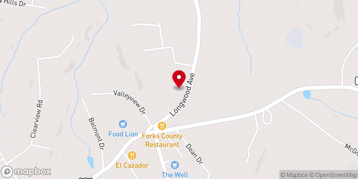 Map showing location of Lovely Zion Baptist Church