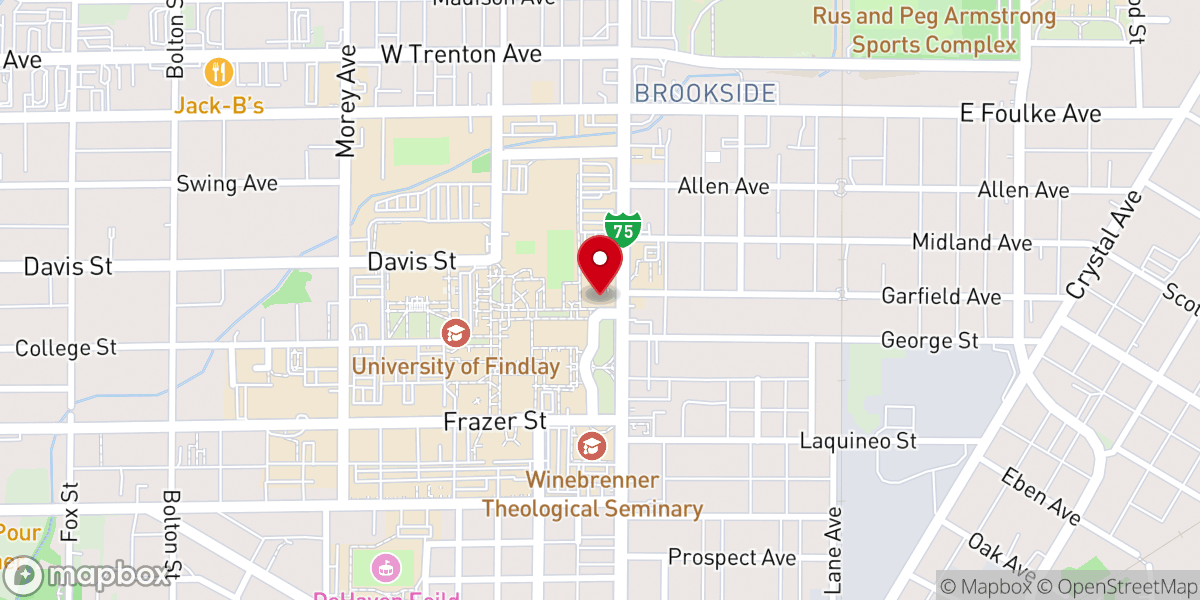 Map showing location of College First Church of God