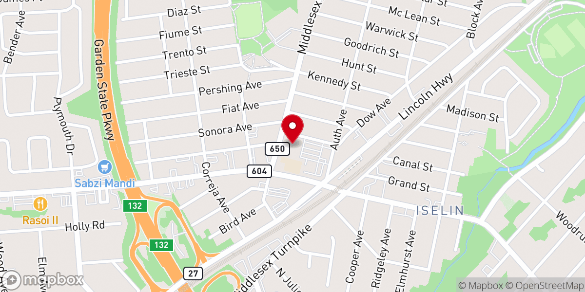 Map showing location of Saint Cecelia Church