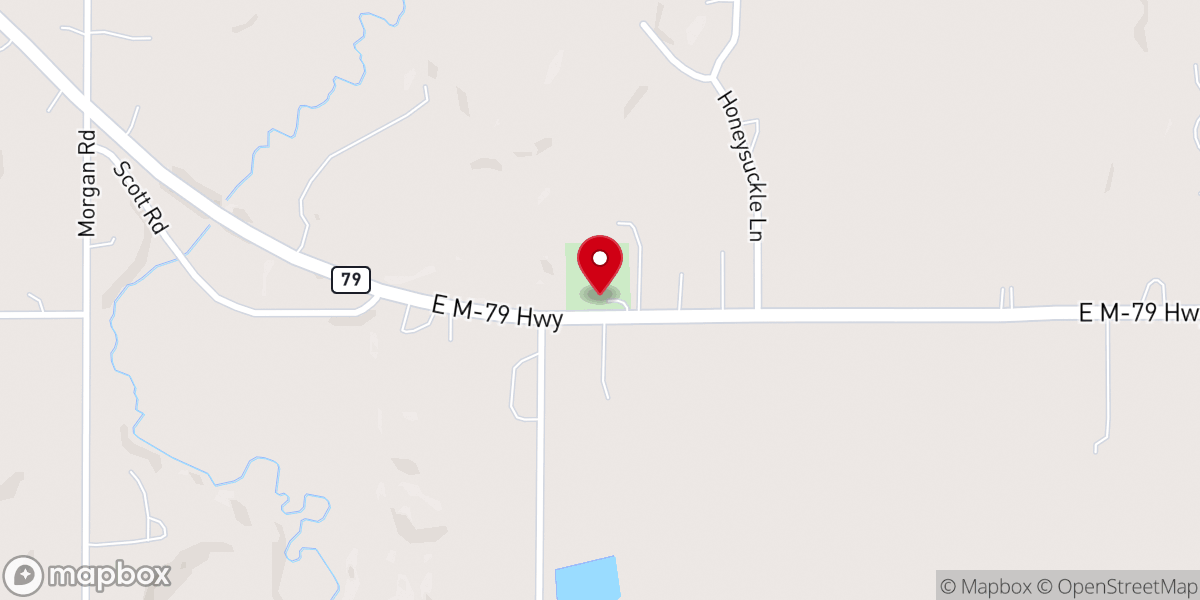 Map showing location of Peace United Methodist Church
