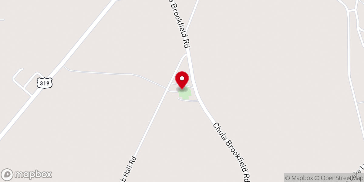 Map showing location of Liberty Baptist Church