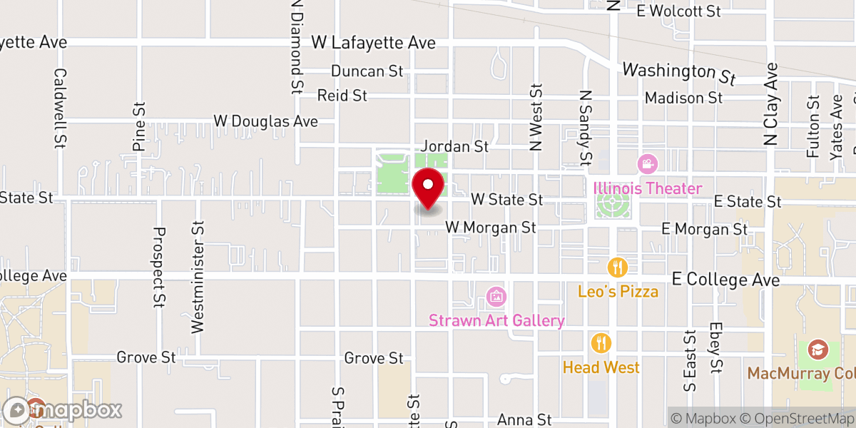 Map showing location of United Methodist Church