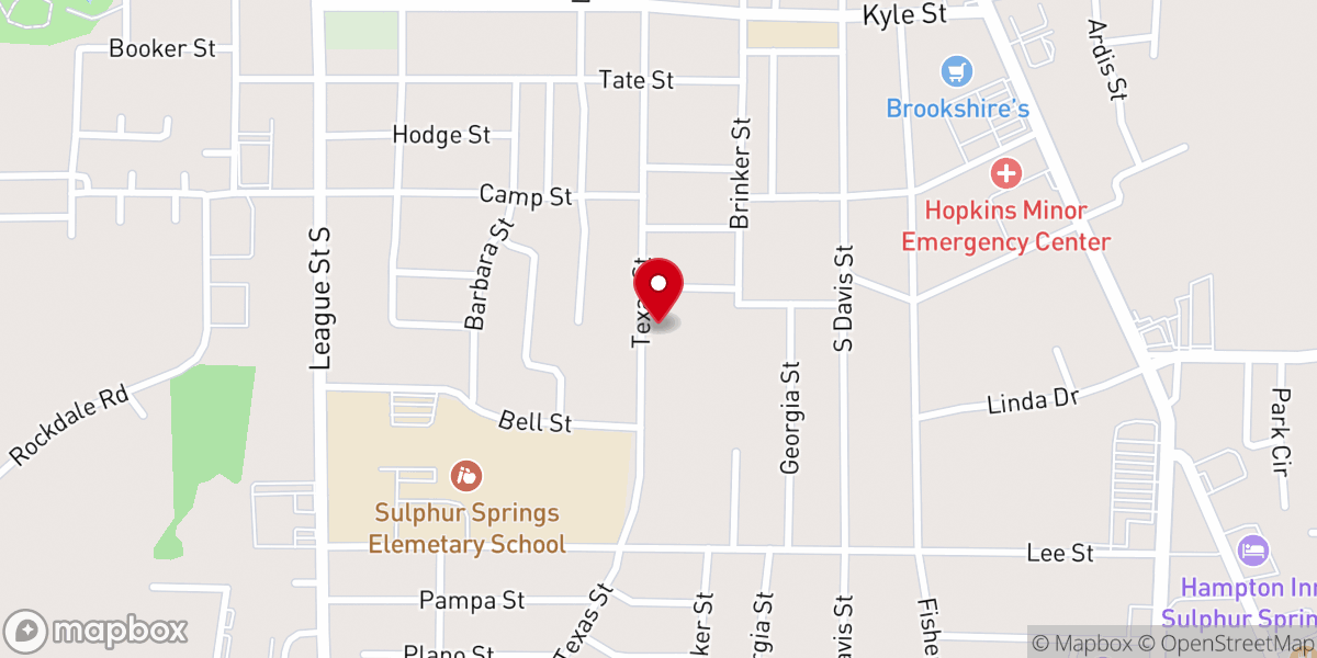 Map showing location of Our Savior Lutheran Church