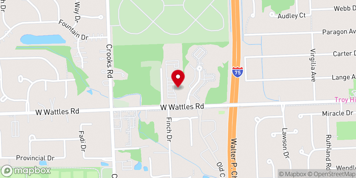 Map showing location of St. Nicholas Greek Orthodox Church
