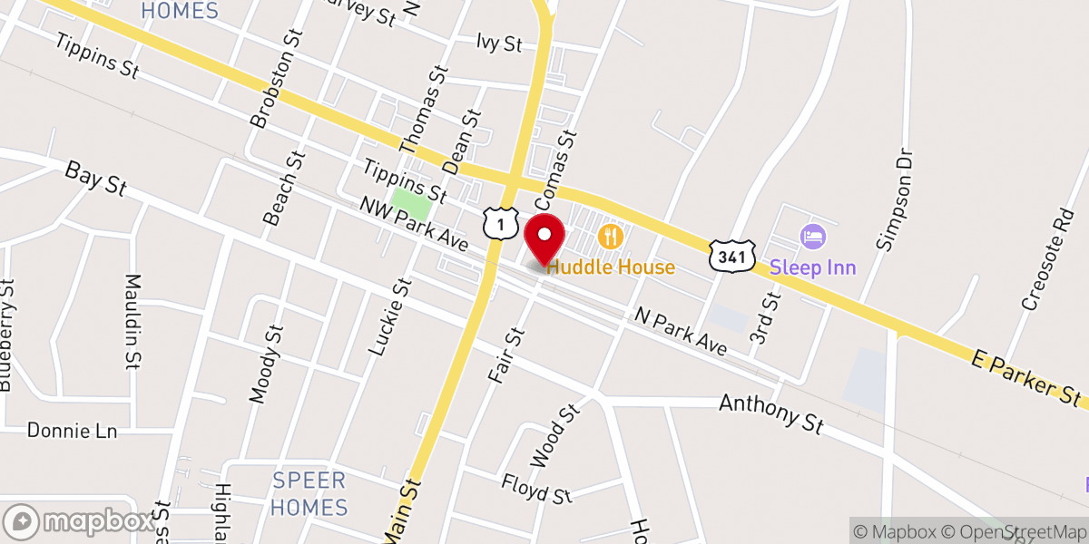 Map showing location of Freedom Community Worship Center