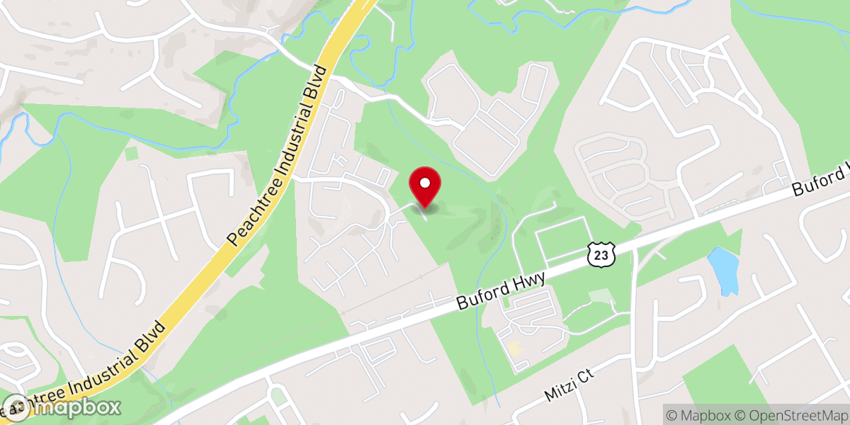 Map showing location of The Lord's Presbyterian Church in Atlanta