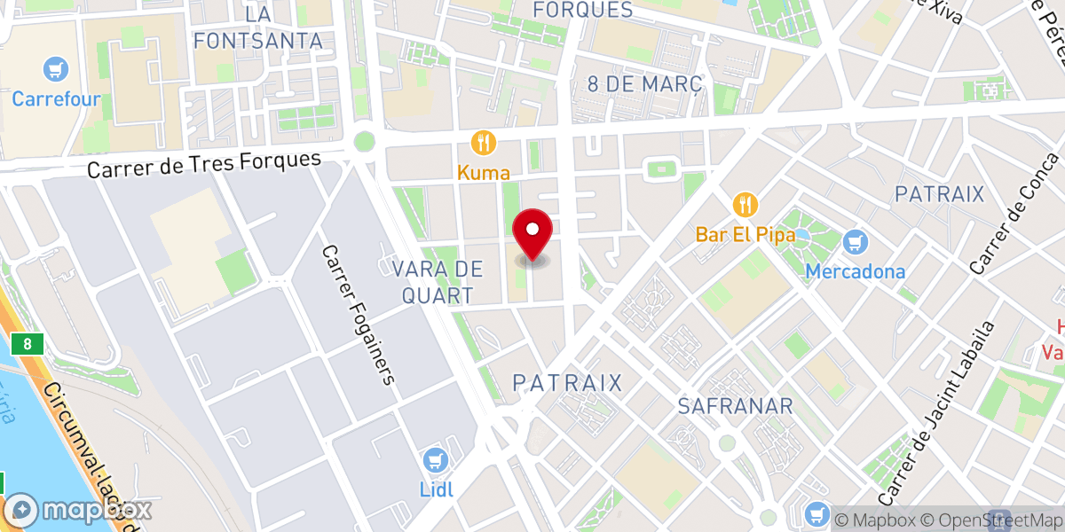 Map showing location of Iglesia En Su Presencia
