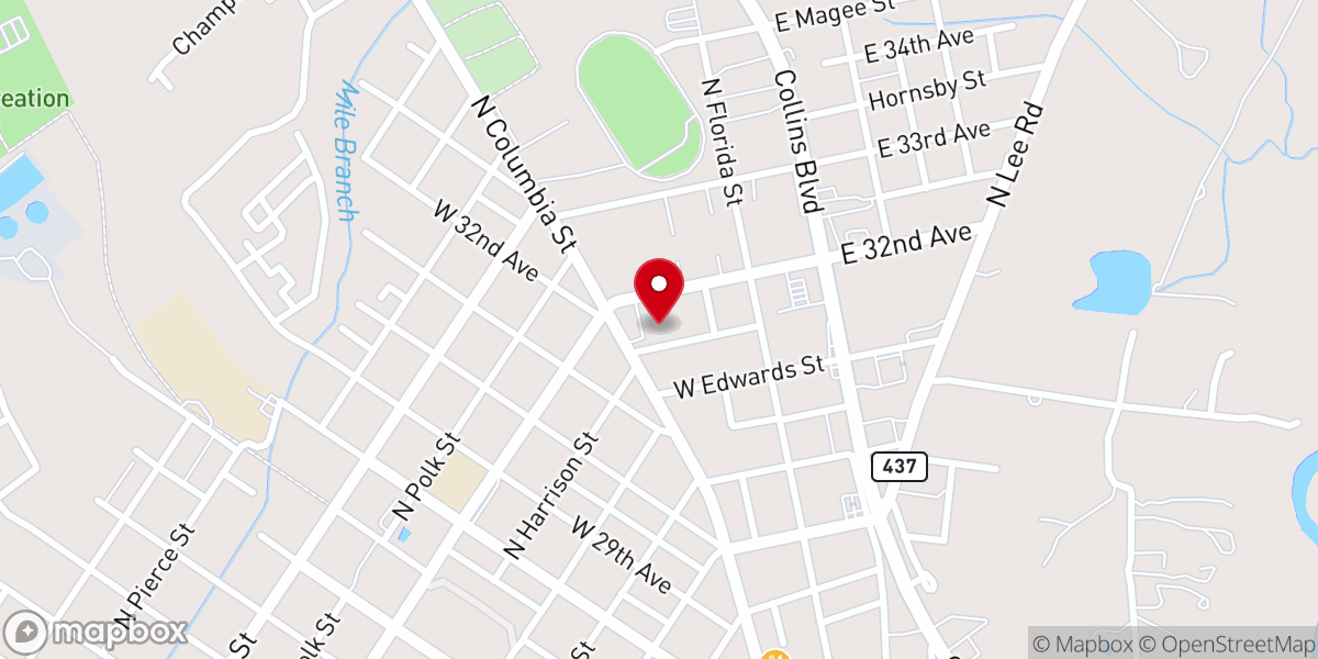 Map showing location of Community Church - Covington Campus