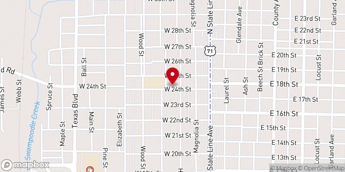 Map showing location of Freedom Grace Fellowship