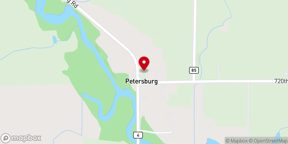 Map showing location of Union State Line Church