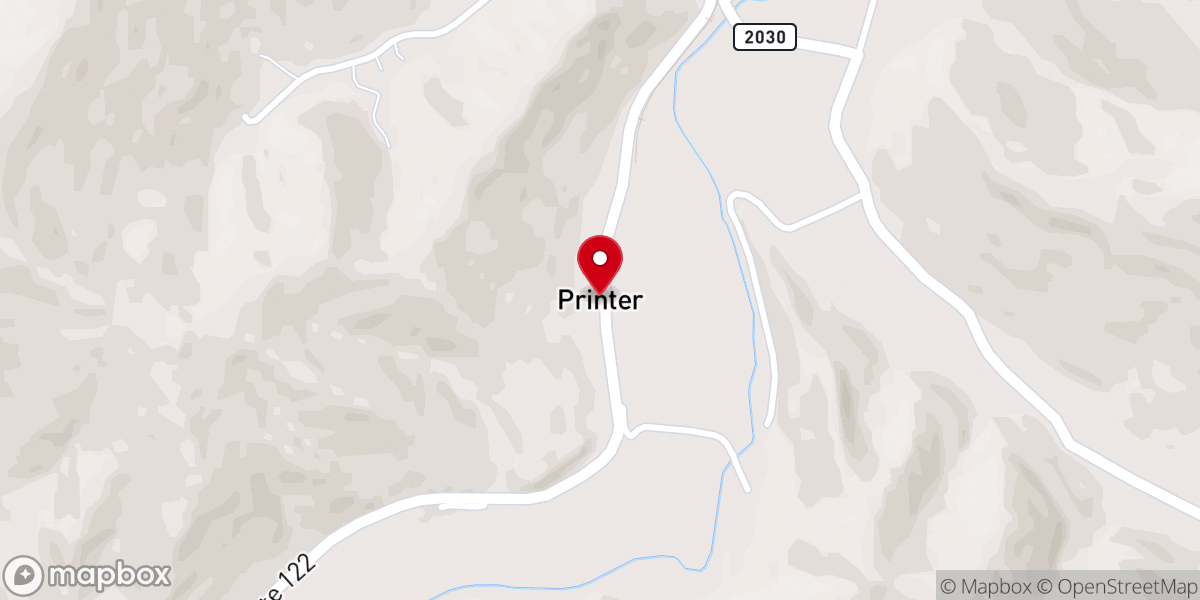 Map showing location of Printer