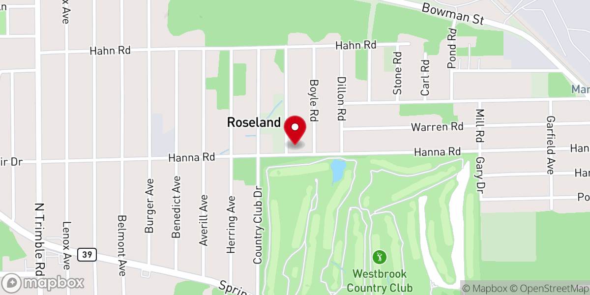 Map showing location of Faith Chapel