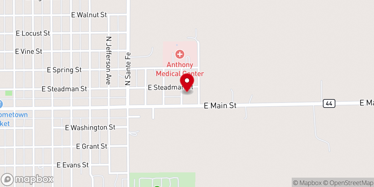 Map showing location of Nazarene Church