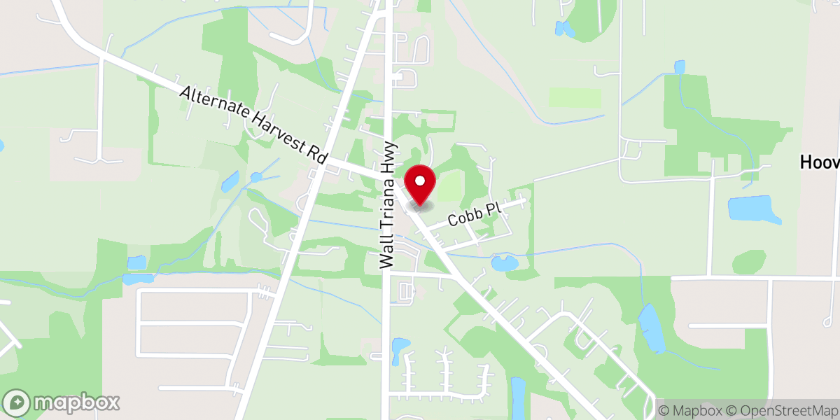 Map showing location of Harvest Baptist Church