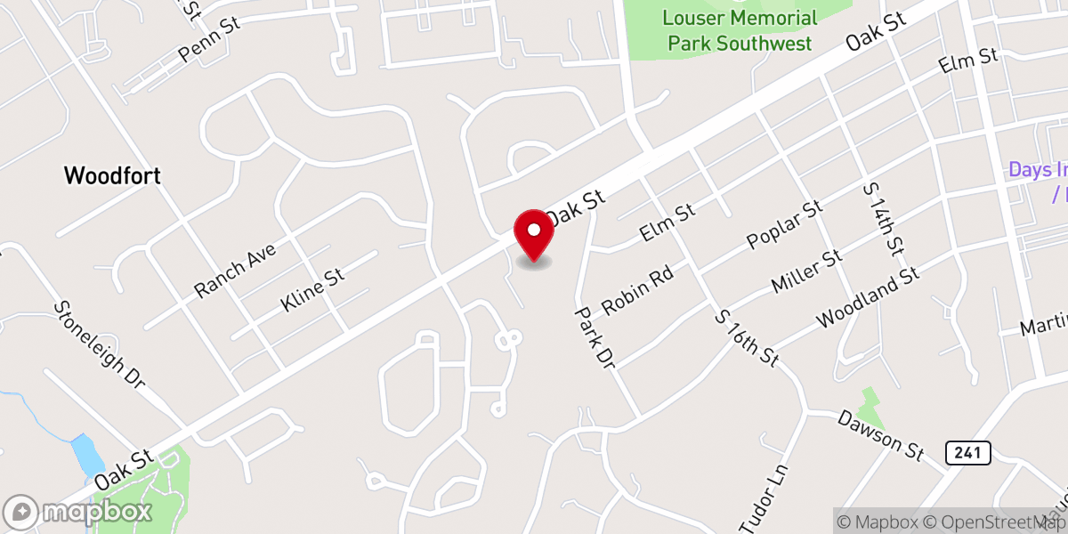 Map showing location of Messiah Lutheran Church