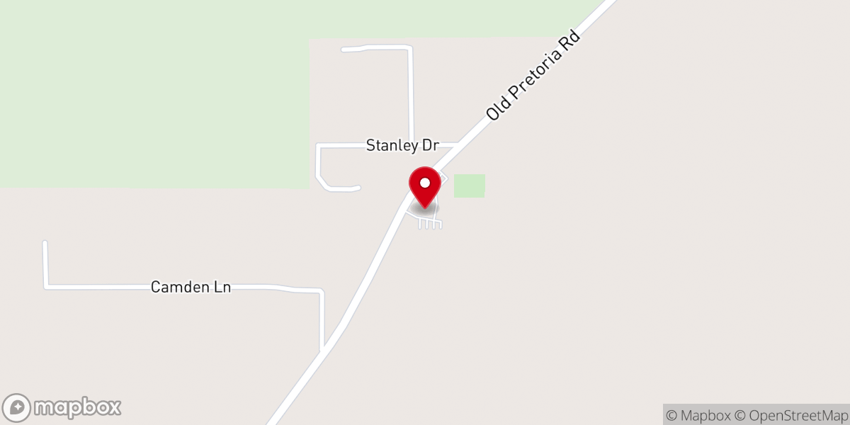 Map showing location of Second Mt Zion Baptist Church