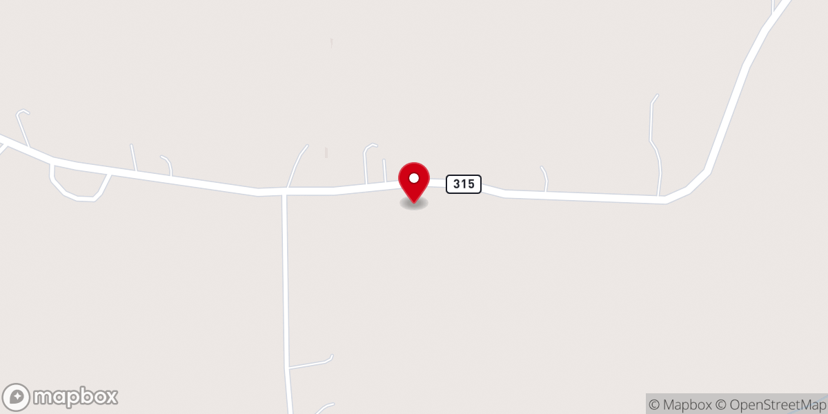 Map showing location of Yalobusha Primitive Baptist Church