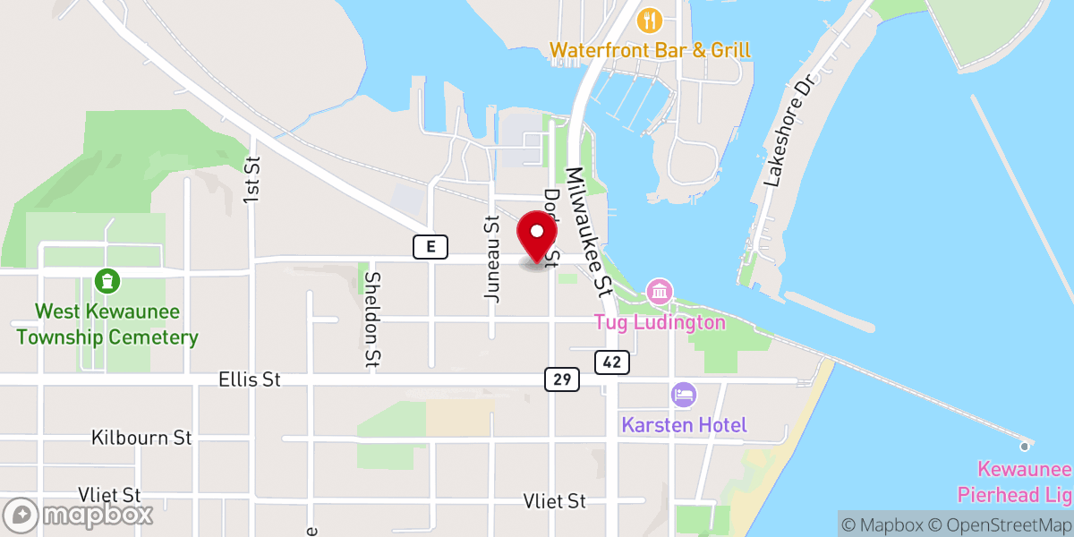Map showing location of Old Church Historical Tours
